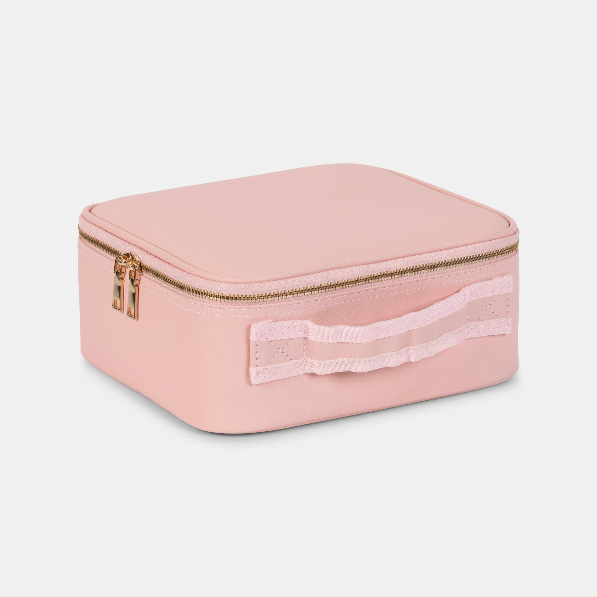 alt="Elegant makeup organizer closed with smooth matte finish"